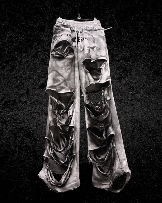 [Noir Ethel X KNALLER] Distressed Sweat Pants